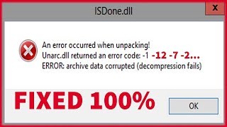 How to Fix ISDonedll Error 100 Solved by NS STUDIO [upl. by Naashar]