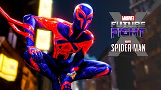 SPIDERMAN 2099 Marvel Future Fight Suit Mod in Marvels Spider Man Remastered PC [upl. by Yelrebma]