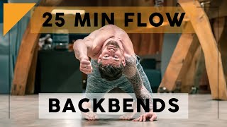 25 Minute Backbend Vinyasa Yoga Class  Open Your heart [upl. by Morice]