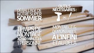 Montage et présentation de notre sommier en kit [upl. by Eivod]