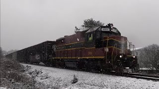 Mass Coastal with 10 loads from Otis in the snow Falmouth Line 1262023 [upl. by Alaikim]