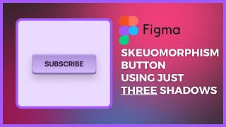 Create Skeuomorphism button using three shadows in Figma [upl. by Attevaj]