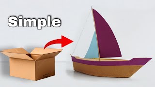 Simple Steps To Build An Awesome Cardboard Boat  boat making with paper [upl. by Heller]