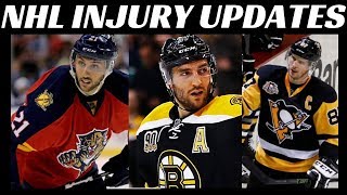 NHL Injury Updates  Trochek Bergeron Bishop amp Crosby [upl. by Hazlip]