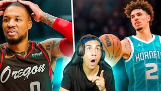 NADIE puede PARAR a LAMELO BALL 27p 9r 7a💫😎  HORNETS vs BLAZERS  311021 reacción [upl. by Yngad]