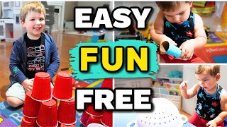 5 DIY Cardboard activities for Toddler and Preschool  Homemade Montessori Activities [upl. by Cirad]