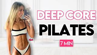 7 min Lower Abs Burn Pilates Challenge  At Home Workout [upl. by Llenol]