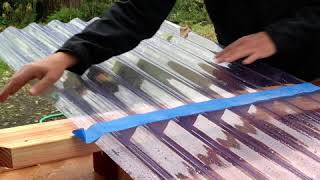 Make your own plastic corrugated roof panel ridge [upl. by Boniface]