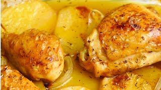 Alitas de Pollo al Horno con Patatas  Receta muy Fácil y Económica [upl. by Ainadi]