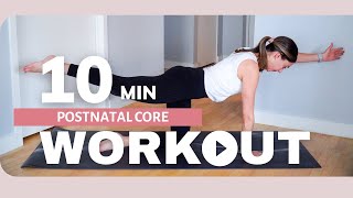 10 Min Postnatal Core Workout  Diastasis Recti Safe [upl. by Ssac]