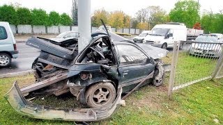 Wypadek Mitsubishi  Malina Jedziemy 210 kmh NAGARALI SWOJ WYPADEK PRZY 150 kmh oryginał [upl. by Teteak901]