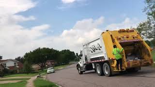 Irving Solid Waste Services Peterbilt 567 Heil Rear End Loader Garbage Truck [upl. by Nollek119]