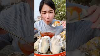 oysters asmr sas mukbang asmreating rawoysters eatingsounds short [upl. by Ahsilet648]