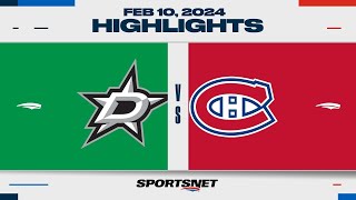 NHL Highlights  Stars vs Canadiens  February 10 2024 [upl. by Ahtnamas480]