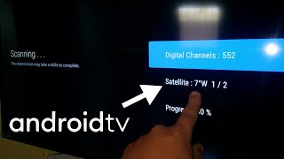 طريقة البحث عن قنوات النايل سات او اي قمر على تلفزيونات Android Tv [upl. by Enilra]