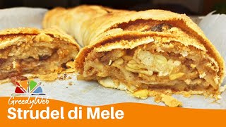 STRUDEL DI MELE ricetta ORIGINALE Trentina la TRADIZIONALE pasta matta [upl. by Aurelea]