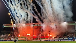 26082023 SC Austria Lustenau  SC Rheindorf Altach 03 Pyrointro Pyro Pyroshow [upl. by Lleda617]