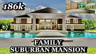 BLOXBURG  186K FAMILY SUBURBAN MANSION  ROBLOX [upl. by Ikkela621]