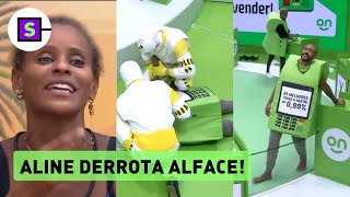 BBB 23 Aline vence a prova do líder Alface chora e cai da esteira após quase 18 horas [upl. by Ahsercal]