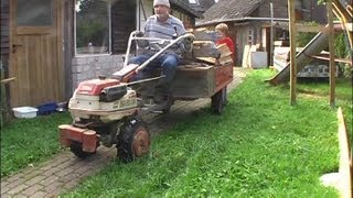 Brennholz fahren mit dem Einachser [upl. by Slrahc]