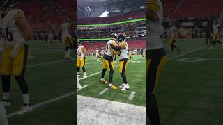 Handshake game going crazy 🤝 steelers nfl [upl. by Edak746]