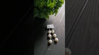 DIY Earrings for Navratri🤍🎀youtubeshorts ytshorts shorts navratri navratrispecial earringsdiy [upl. by Vasya]