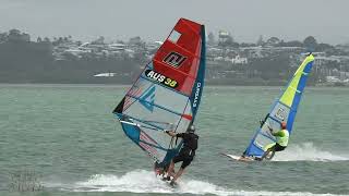 Wellington Point Qld Sailboard speed sailing the sandbar at its best just the two of us out early [upl. by Nonek377]