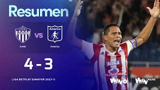 Junior vs América resumen y goles  Liga BetPlay Dimayor 2023 2  Fecha 7 [upl. by Rojam876]