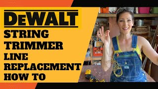 How to Replace DeWalt String Trimmer Line Weed Eater Wacker Complete amp QUICK HOW TO INSTRUCTIONS [upl. by Dymoke]