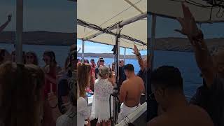 A party on a cruise ship near the island of Delos Greece [upl. by Bever]