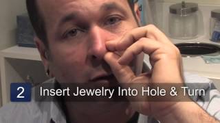 How to Put in a Corkscrew Nose Ring [upl. by Rourke]