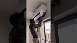 Mitsubishi Electric ⚡️ 15 ton inverter installation copperfittings airconditionerservice [upl. by Garibald]