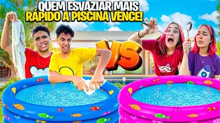 QUEM ESVAZIAR A PISCINA PRIMEIRO VENCE afogamos [upl. by Franny]