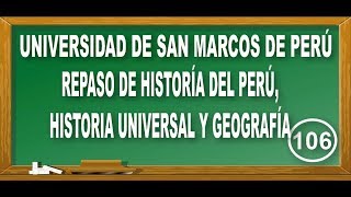 REPASO DE HISTORIA DEL PERÚ HISTORIA UNIVERSAL Y GEOGRAFÍA PRE SAN MARCOS DE PERÚ [upl. by Marquet]