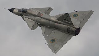 4Kᵁᴴᴰ SwAFHF Saab AJS 37 Viggen Display flown by Stellan Andersson  Luchtmachtdagen Volkel 2019 [upl. by Ihskaneem]