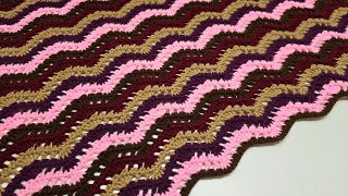 Easy Crochet Ripple Blanket Tutorial  All Ripped Up Throw [upl. by Irama513]