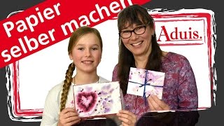 Papier schöpfen  Papier selber machen mit Kinder [upl. by Hoi]