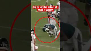 Did CJ GardnerJohnson take his helmet off or did it fall off nflnews nfl football flyeaglesfly [upl. by Aseen]