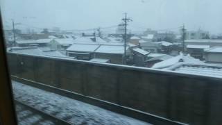 ２０１７年１月１４日初雪の名鉄 豊田市～梅坪間 [upl. by Torrell]