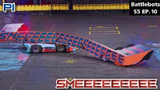 SMEEEEEEEEE vs P1  Battlebots S05EP10  Bots Fan [upl. by Idihc19]