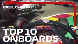 Lap 1 Chaos Dazzling Passes And The Top 10 Onboards  2019 Belgian Grand Prix [upl. by Gaylord]