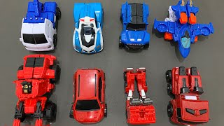 Red Color Robot Transformer and Blue Tobot Athlon Mini Mainan Kalasan Toys [upl. by Natsud748]