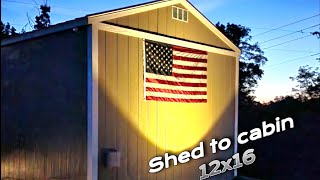 Shed to cabin build offgrid cabin building [upl. by Ocsicnarf611]