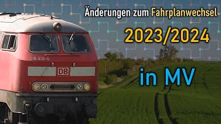 Änderungen zum Fahrplanwechsel 20232024 in MecklenburgVorpommern [upl. by Supat]