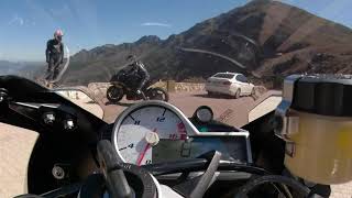 Following Kawasaki H2 over Franschhoek pass to town side [upl. by Aivila]