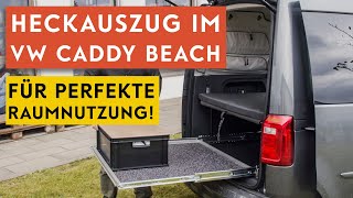 Heckauszug für VW Caddy Beach  perfekter Stauraum zum Campen [upl. by Eversole122]