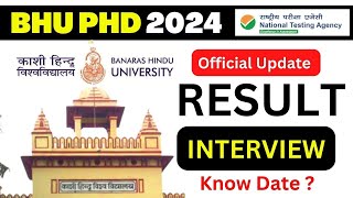 New Video  BHU Phd Result amp Interview का Date आने वाला है  cuet neersir [upl. by Aliel664]