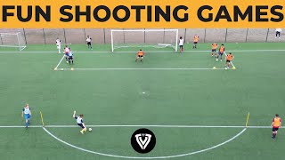 3 Fun Shooting Games  Football  Soccer Exercises  U13  U14  U15  U16 [upl. by Millian427]