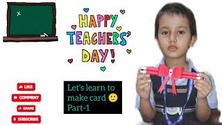 Card ideas for Teachers Day diycard cardideas teachersday kidsvideo craftideas videos class1 [upl. by Kcorb]