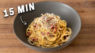 Easy Carbonara in 15 Minutes [upl. by Casilda]